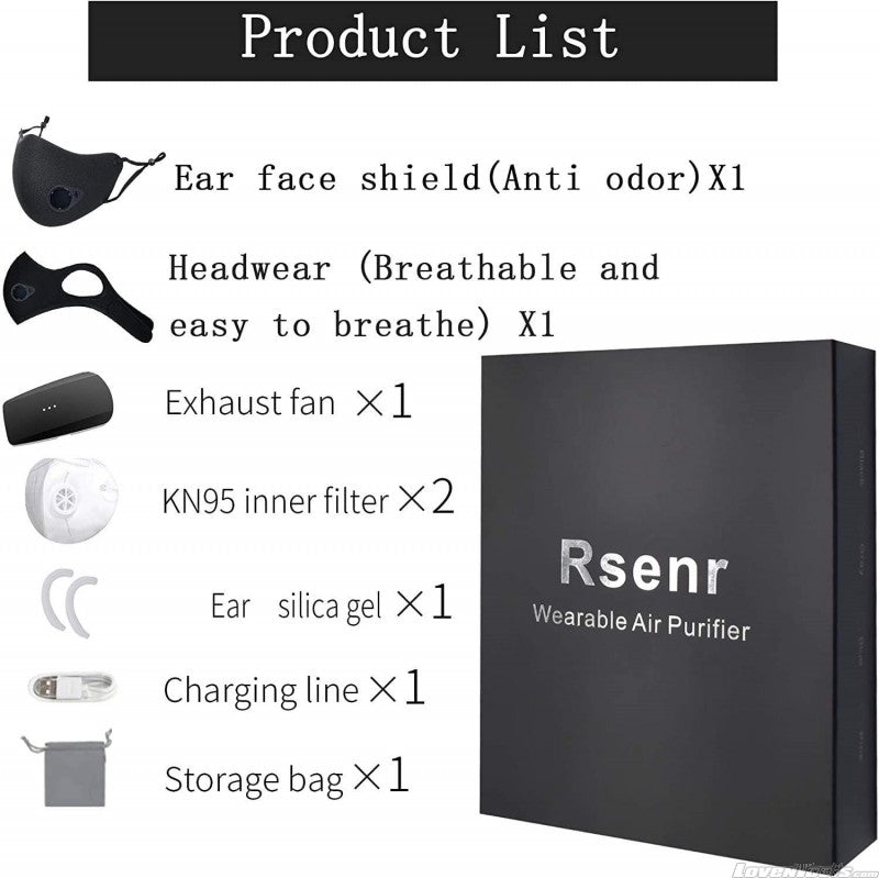 Face Mask Electric Fan SILVER