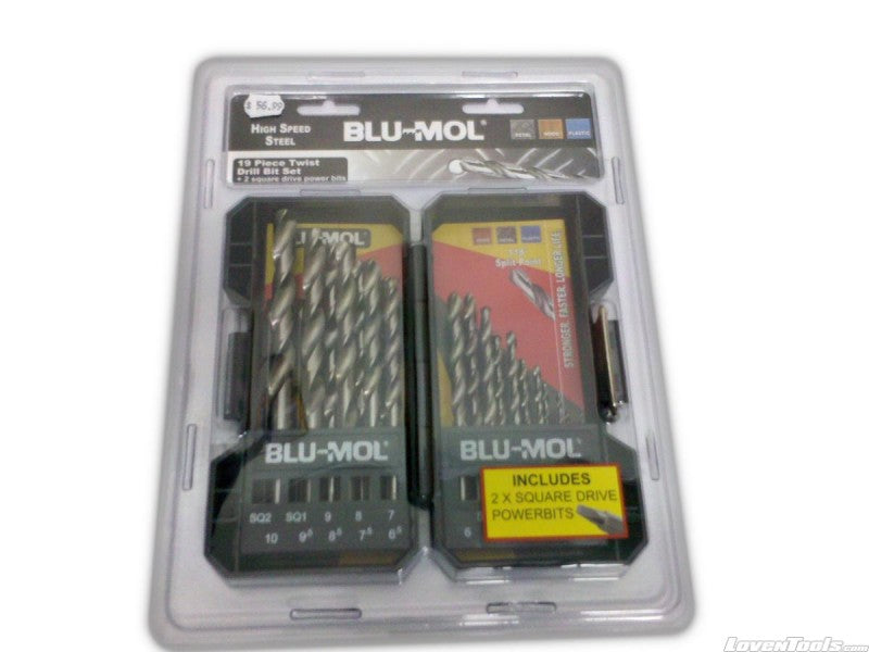 BLU-MOL DRILL SET 19 PCE