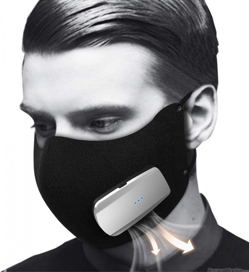 Face Mask Electric Fan SILVER