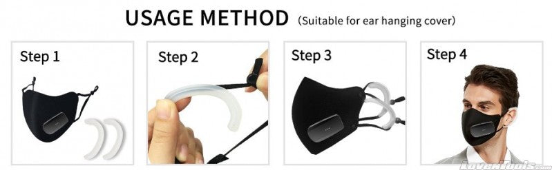 Face Mask Electric Fan SILVER