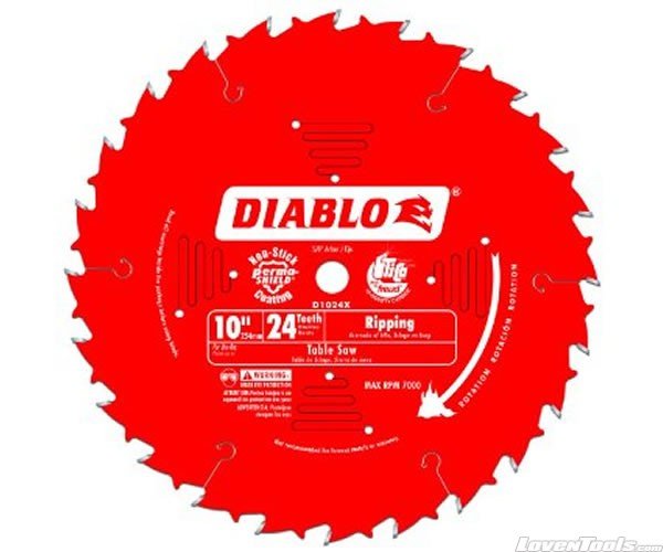 DIABLO 10 in. x 24 Tooth Ripping Saw Blade D1024X - Lovens Building Supplies