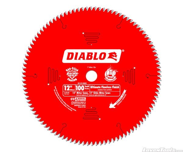 DIABLO 12 in. x 100 Tooth Ultimate Flawless Finish Saw Blade D12100X - Lovens Building Supplies