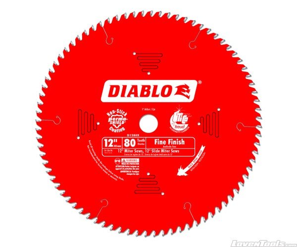 DIABLO 12 in. x 80 Tooth Fine Finish Saw Blade D1280X - Lovens Building Supplies