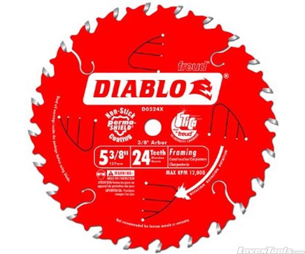 DIABLO 5 - 3/8 in. 24 Tooth Framing Saw Blade D0524X - Lovens Building Supplies