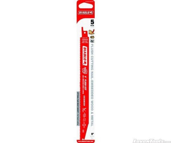 DIABLO 9" Flush Cut Recip Blade (5 pk) DS0914AFC5 - Lovens Building Supplies