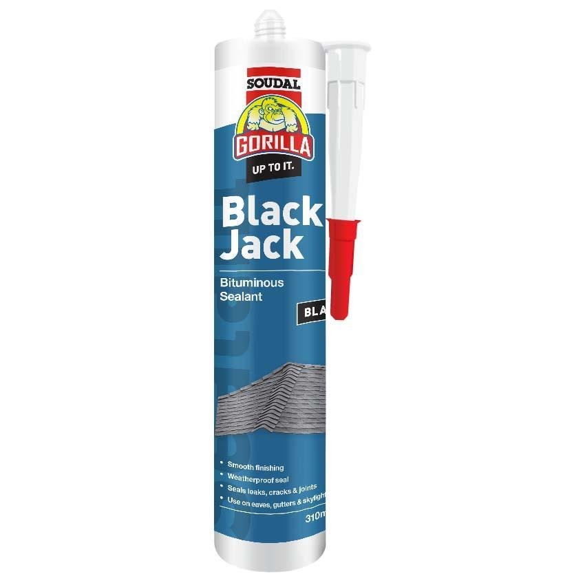 Gorilla BlackJack Bituminous Joint Sealant 310ml Black 19926 - Lovens Building Supplies