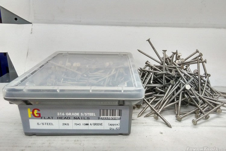 KBAO Flat Head 316 S/Steel, A/Groove 2KG - Lovens Building Supplies