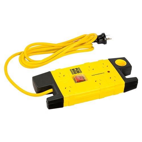 PLUG BOSS P/BOARD 6WAY W/SURGE D105PBOSSPA6 - Lovens Building Supplies