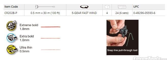 Tajima Chalk - Rite II Ultra - Thin 0.5mm CR202B - P - Lovens Building Supplies