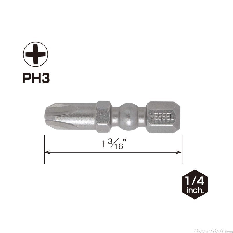 Impact Ball Torsion Bit PH3 30mm 2PC Carded IBPH330P2