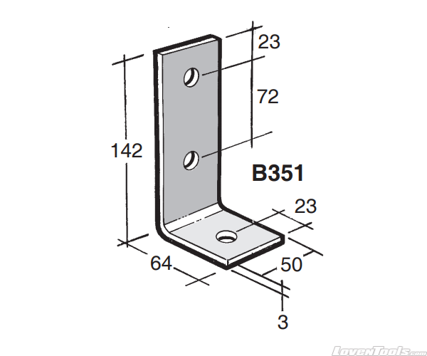 BOWMAC ANGLE BRACKETS (No Gusset) B351