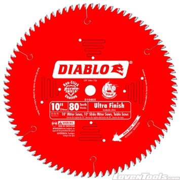 DIABLO 10 in. x 80 Tooth Ultra Finish Saw Blade D1080X