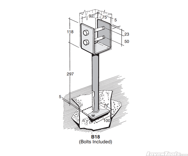 BOWMAC POST AND BEARER BRACKETS B18(Bolts Included)