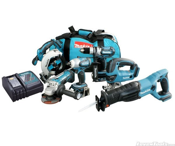 Makita Cordless 18V 5.0Ah Lithium-Ion 6-Tools LXT608T Combo