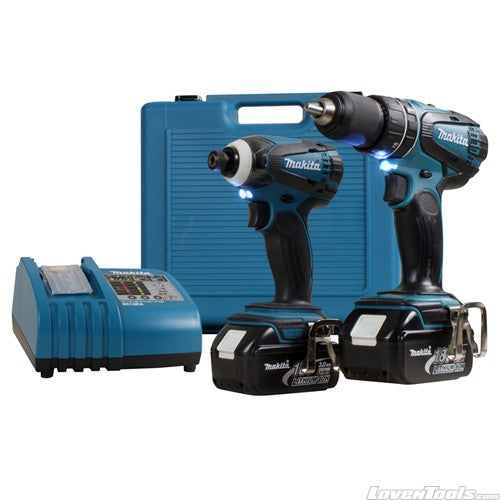 Makita Cordless 18V 2-Tool Impact & Hammer Driver 3.0Ah LXT211 Combo Kit