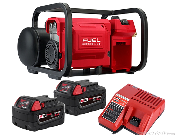 Milwaukee M18 FUEL 2 Gallon Compact Quiet Compressor Combo Kit 2840-20-D