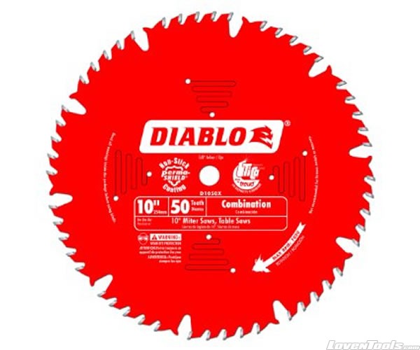 DIABLO 10 in. x 50 Tooth Combination Saw Blade D1050X