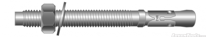 Fortress 12 x 135 Through Bolt Galv CFTBG12135