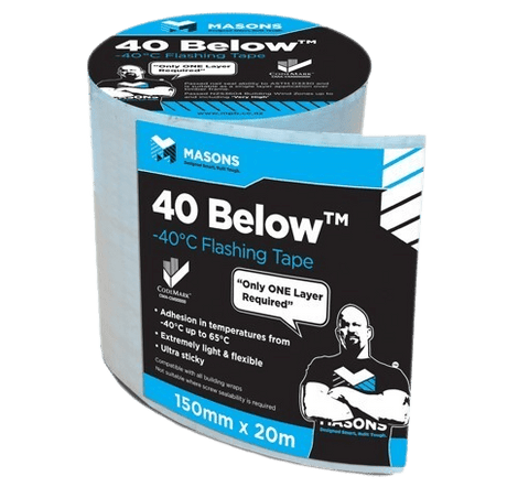 40BELOW SELF ADHESIVE TAPE 150mm x 20m - Lovens Building Supplies