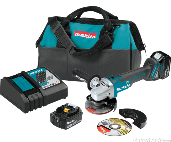 Makita Cordless 18V Brushless 4-1/2 / 5" Cut Off Angle Grinder XAG04T2