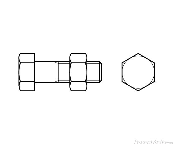 Hex Hd Bolt & Nut Galv CL4.8