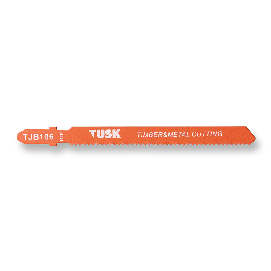 Jigsaw blades for timber&metal 100x14TPI BIM T-shank 2pc pack