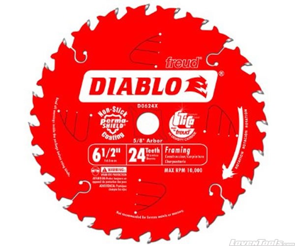 DIABLO 6-1/2 in. 24 Tooth Framing Saw Blade D0624X