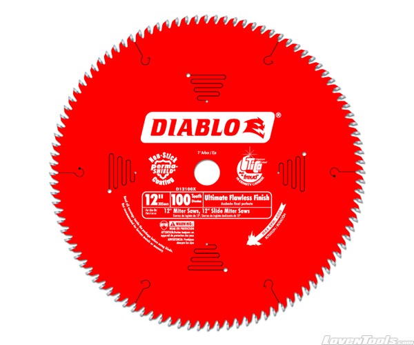 DIABLO 12 in. x 100 Tooth Ultimate Flawless Finish Saw Blade D12100X