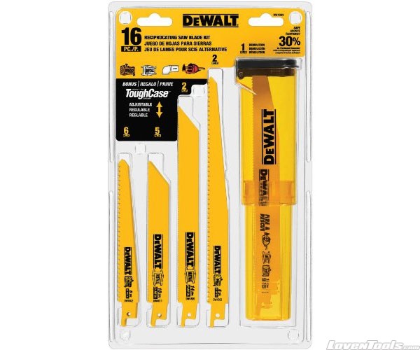 DeWALT 16pc Bi-Metal Reciprocating Saw Blade Set DW4899-20