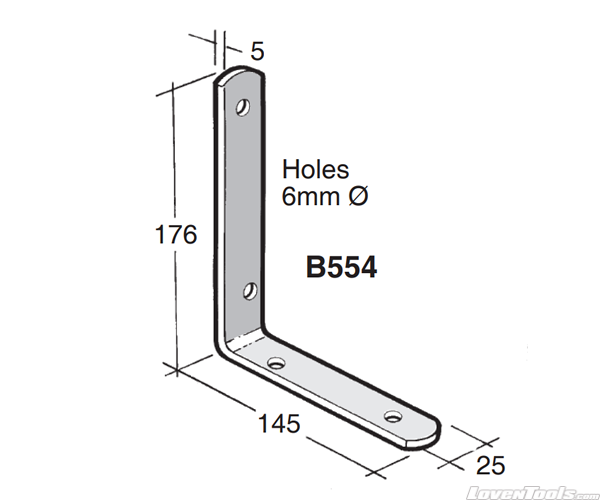 BOWMAC ANGLE BRACKETS (No Gusset) B554