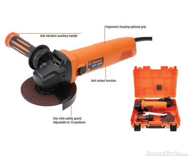 Ramset Corded 1400W Angle Grinder 125mm