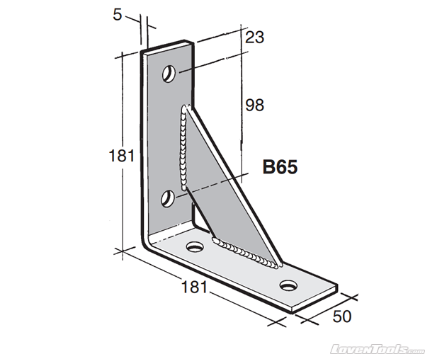 BOWMAC ANGLE BRACKETS (With Gusset) B65