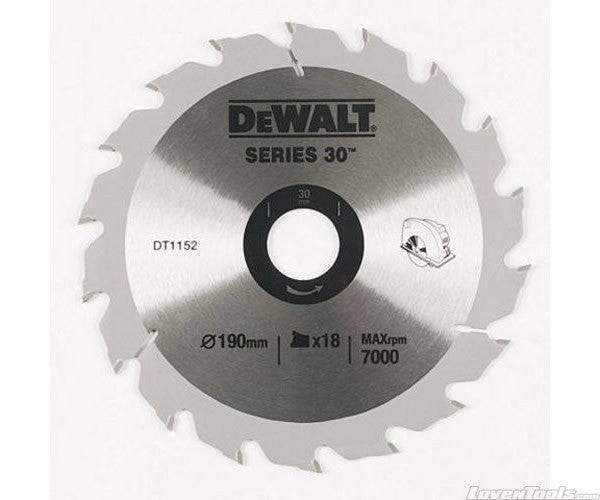 DeWALT 190MM X 30MM Bore Circular Saw Blade DT1152 DIS