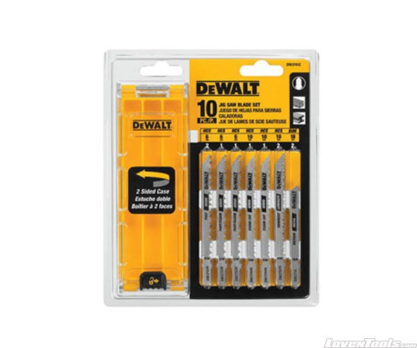 DeWALT 10pc T-Shank Jig Saw Blade Set DW3741C