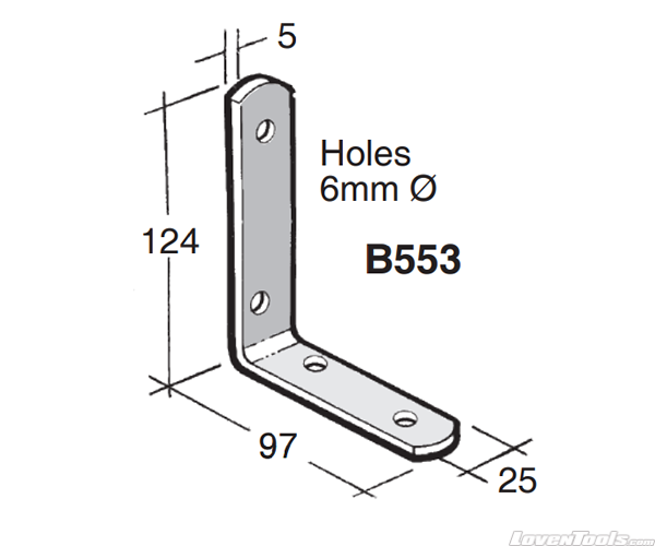 BOWMAC ANGLE BRACKETS (No Gusset) B553