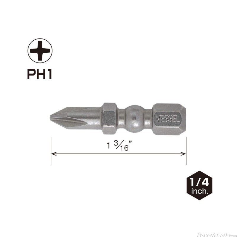 Impact Ball Torsion Bit PH1 30mm 2PC Carded IBPH130P2 426515