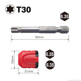 Neck Torsion Power Bits with MAG Enhancer T30 50mm 10PC Tic Tac MGETX3050P10T