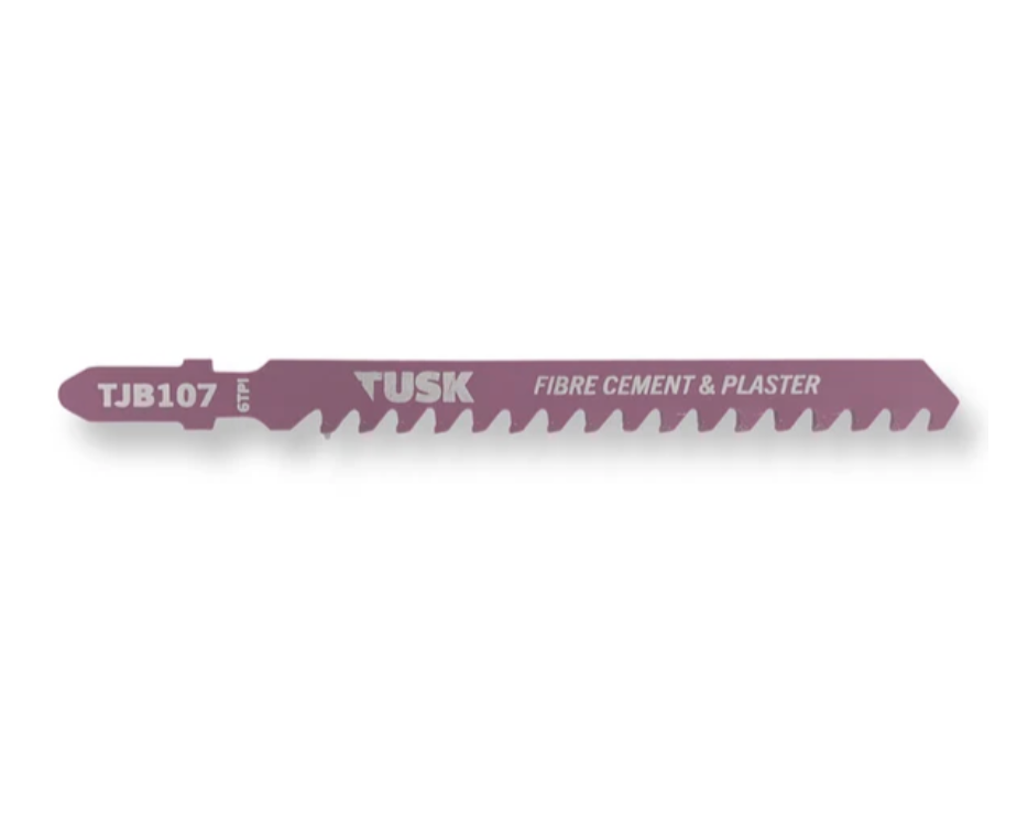 TCT Jig Saw Blades for Fibercement 100mm x 6TPI T-shank 2pc pack