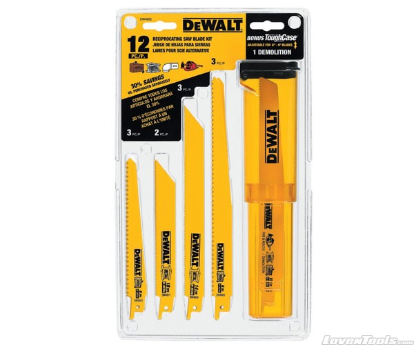 DeWALT 12-Piece Reciprocating Set W/CAS DW4892