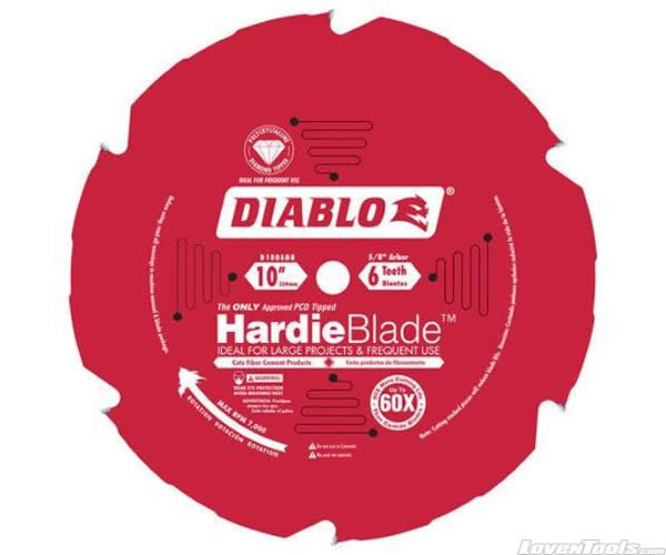 DIABLO 10 in. x 6 Tooth (PCD) Fiber Cement HardieBlade D1006DH