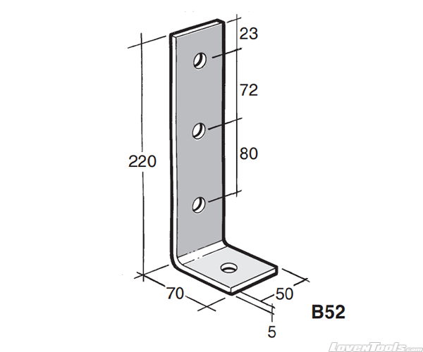 BOWMAC ANGLE BRACKETS (No Gusset) B52