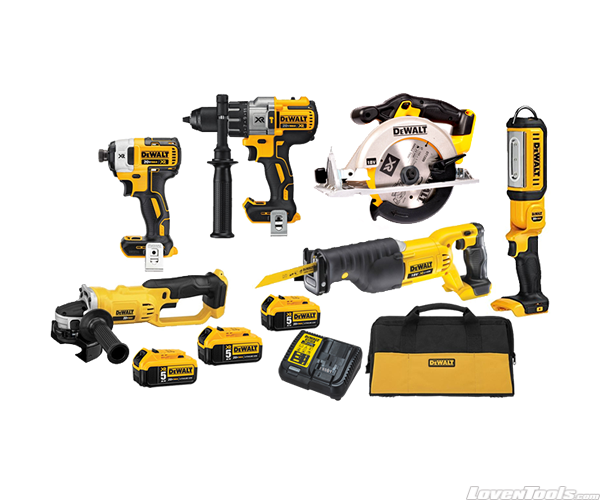 DeWALT DCK699P3 Cordless 20V 6-Tools Combo Kit DCK699P3