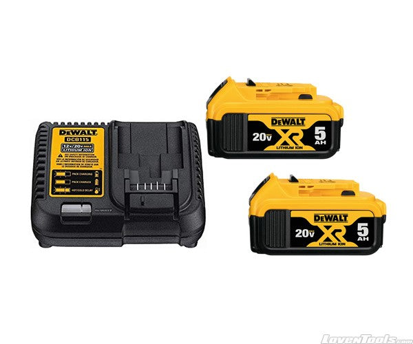 DeWALT 5.0ah battery x2 & charger DCB205-2C