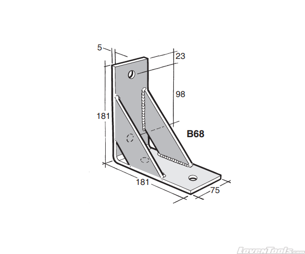 BOWMAC ANGLE BRACKETS (With Gusset) B68