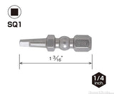 Impact Ball Torsion Bit SQ1 30mm 2PC Carded IBSQ130P2