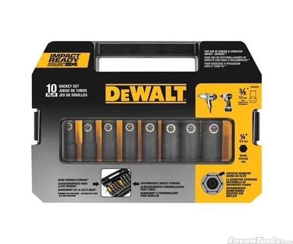 DeWALT 10 PC 3/8'' Drive Socket Set DW22838