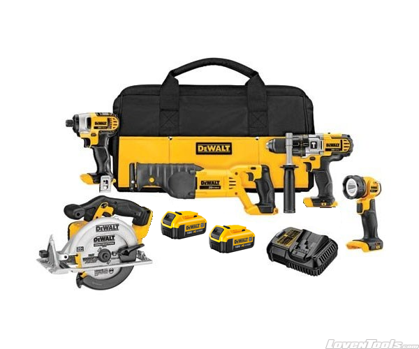 DeWALT DCK592M2 Cordless 20V 4.0Ah 5-Tools Combo Kit DCK592M2