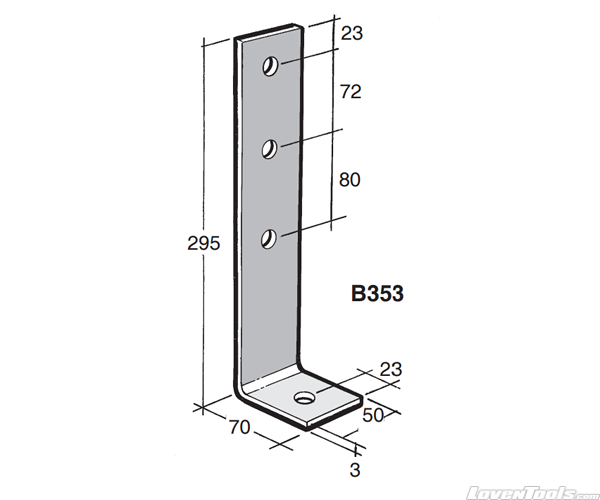 BOWMAC ANGLE BRACKETS (No Gusset) B353