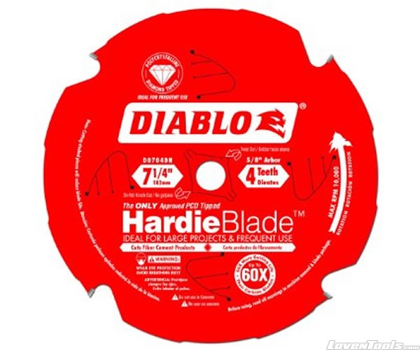 DIABLO 7-1/4 in. 4 Tooth Fiber Cement HardieBlade Saw Blade D0704DH