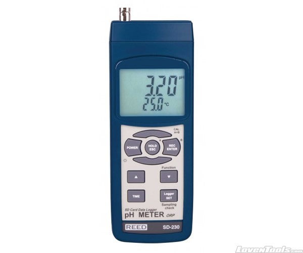 Reed SD Series pH/ORP Datalogger, 0.00 to 14.00 pH / 0-1999 mV SD-230